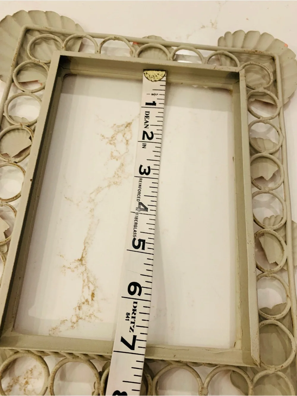 Coastal Accent Picture Frame Metal Scallop Shells Set Of (2) NO Glass (read).